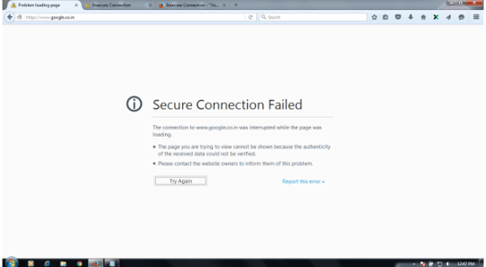 Insecure Connection