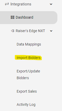 Raisers Edge NXT Import bidders